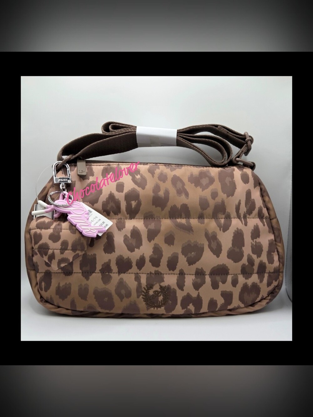 Victoria's Secret PINK Mini Puffer Bag Animal Print Bundle New!♡♡